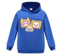 OAIXIUR Foxy and Boxy Hoodie Girls Fashion Cartoon Hooded Top Boys Casual Sweatshirts 3-13 Years (Dodger Blue,7-8 Years,7 Years,8 Years)