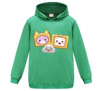 OAIXIUR Foxy and Boxy Hoodie Girls Fashion Cartoon Hooded Top Boys Casual Sweatshirts 3-13 Years (Kelly Green,5-6 Years,5 Years,6 Years)