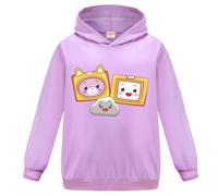 OAIXIUR Foxy and Boxy Hoodie Girls Fashion Cartoon Hooded Top Boys Casual Sweatshirts 3-13 Years (Violet,7-8 Years,7 Years,8 Years)