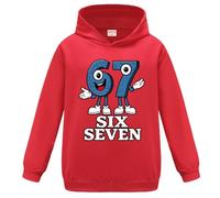 OAIXIUR Kids 67 MEME Cotton Hoodie Six Seven Design Unisex Cartoon Boys Jumpers Aged 3-13 Years