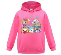OAIXIUR Kids Foxy and Boxy Cartoon Hoodie Ages 3-13 Boys Girls Warm Soft Sweatshirts (Deep Pink0,7-8 Years,7 Years,8 Years)