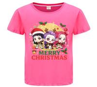 OAIXIUR Kids New Movie Cartoon T-Shirt Boys Girls Christmas Pullover Top Tees (Deep Pink,7 Years)