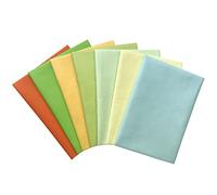 Oaixuilhy 7pcs Fat Quarter Spring Colours 100% Cotton Fabric for Sewing Crafting and Patchwork Quilting (18x22Inches)