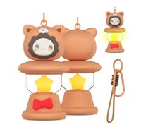 OAJ for AirTag case, Cute Animal Keychain Glow in The Dark Compatible for Air Tag case with Carabiner and landyard(Bear)