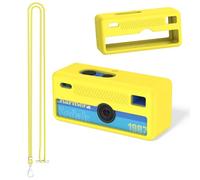 OAJ for KodakCHARMERA Lanyard Digital Camera Blind Box Silicone Case, Mini Camera Sleeve with Precise Cutouts & Scratch Protection (Black) (Yellow)