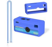 OAJ for KodakCHARMERA Lanyard Digital Camera Blind Box Silicone Case, Mini Camera Sleeve with Precise Cutouts & Scratch Protection (Black) (Blue)