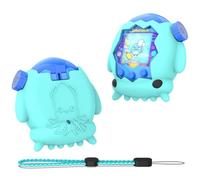 OAJ for Tamagotchi Paradise Case & Cartoon Squid Cover with Lanyard - Protective Shell Compatible with Tamagotchi Paradise Interactive Virtual Pet(Aqua Blue)