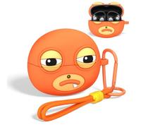 OAJ Funny Protective Case for SHOKZ OpenDots ONE Case 3D Cartoon Ugly, Pritective Soft Silicone case Cover with Keychain and Lanyard (Orange)