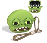 OAJ SHOKZ OpenDots ONE / OpenDots 2 Compatible Case, Green | Shockproof 3D Unique Character Design Soft Silicone Protective Cover with Keychain and Strap