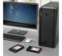 OAJABBGE 2.5Inch To 3.5Inch Disk Bay Adapter Quick Setups For 7/9.5/12.5mm Solid Disk Mounting Bracket Holder