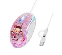 OAJABBGE 2 In 1 Wire USB C 1000DPI Optical Ergonomic Designs Type C Computer Mice With 3 Buttons For Laptop PC