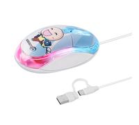 OAJABBGE 2 In 1 Wire USB C 1000DPI Optical Ergonomic Designs Type C Computer Mice With 3 Buttons For Laptop PC
