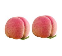 OAJABBGE 2pcs Artificial Peach Fruit Realistic Faux Fruits Peaches For Home Kitchen Table Decoration And Photography