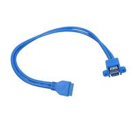 OAJABBGE 30/50cm 2 Ports USB3.0 Female Back Panel To Motherboard 20pin Header Connector Cable Adapter With Screws Hole