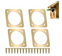 OAJABBGE 4 Pieces Metal Birdhouse Guard Entrance Metal Protector For Eastern Bluebird Houses Baffle Mounting