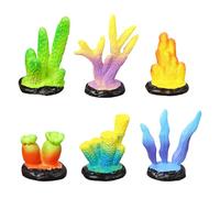OAJABBGE 6PCS Life Like Artificial Corals Aquariums Decors Easy To Maintain For Freshwater And Saltwater Fishtanks Decoration