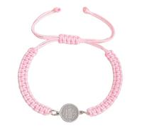 OAJABBGE Adjustable Length Benedict Crossed with Stainless Steel Detail Handwoven for Faith Unisex Accessory Adjustable Woven Rope