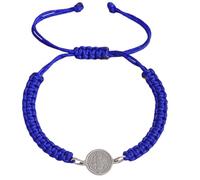 OAJABBGE Adjustable Length Benedict Crossed with Stainless Steel Detail Handwoven for Faith Unisex Accessory Adjustable Woven Rope