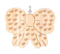 OAJABBGE Bowknot Shape Chewing Toy Wood Beads Entertainment Toy Wood Knots Chewing Toy For Pet Products Bird Supply