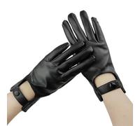 OAJABBGE Breathable Full Finger Gloves Punk Design Soft Lining Motorcycle Cosplay Nightclub Biker Outfit PU Leather Motorcycle Gloves