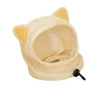 OAJABBGE Comfortable Cats Ear Protective Collar for Cats Breathable Meshes Regulable Belt Prevents Licking Eating Recovery Head Cover