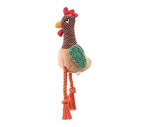 OAJABBGE Cotton Rope Chewing Toy For Dog Plush Squeaker Rooster For Aggressive Chewer Entertainment Tear Resistant Pet Chew Resistant Dog Rope