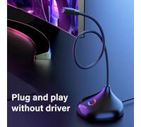 OAJABBGE Desktop RGBs Microphones For Gaming Chatting And Online Meetings With Reduction Technology