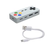 OAJABBGE Game Controller Styles USB2.0 To Two Type C And Two USB Hubs For Desktop And Laptop Expansion