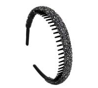 OAJABBGE Girls Black Toothed Hair Hoop Soft Elastic Headbands High Elasticities Hair Band Versatiles Hair Accessory