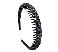OAJABBGE Girls Black Toothed Hair Hoop Soft Elastic Headbands High Elasticities Hair Band Versatiles Hair Accessory