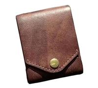 OAJABBGE Handmade PU Leather Card Holder Wallet for Men Large Capacity with Pen Slot Multifunctional Designs Vintage Small Purse