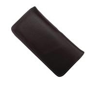 OAJABBGE Leather Fountain Pen Case with 3 Protective Slots Zippered Pencil Pouches for School Office Travel and Daily Use Divided Slot Pen Accessory
