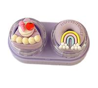 OAJABBGE Lenses Case and Removal Tool Compact Size Rubber Eye Lens Inserter Easy Carry Applies Contacts Safely