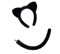 OAJABBGE Lovely Costume Ear Headband With Tail Set Comfortable Wear Halloween Cosplay Accessory For Festive Dressing Up Child Friendly Party Headband