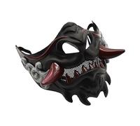 OAJABBGE Masquerade Halloween Costume Half Face Japanese Party Devil Samurais Carnivals
