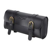 OAJABBGE Motorcycle Handlebar Bag Saddlebag PU Leather Handmade Motorcycle Fork Bag Roll Storage Tool With Straps