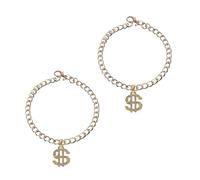 OAJABBGE Popular Cats Collar Necklace Rhinestones Dollar Letter Pendant Necklace Pet Neckring 2PCS Decorative Collar Pet Jewelry