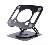 OAJABBGE Portable Laptop Stand With 360°Rotating Base Adjustable Heights And Angles Notebook Metal Mount For Comfort Viewing
