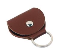 OAJABBGE Portable Picks Case Keychain Light Weight Picks Storage Bag PU Leather Guitar Plectrums Bag Gifts for Guitarist