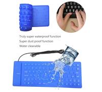 OAJABBGE Portable USB Silicone Keyboards 85Keys Foldable Quiet Typing Dustproof For Laptops And PC