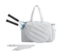 OAJABBGE Premium Nylon Tennis Bag with Front Storage for 2 Rackets Reinforced Handles for Active Lover Sport Casual Use Adjustable Shoulder Bag