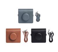OAJABBGE PU Leather Camera Case Bag Protective Covers for Wide Instants Camera Case with Removable Straps