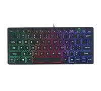 OAJABBGE Small Keyboard With Color LED Lighting Translucent Keycaps Enhances Typing For Gamers