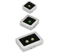 OAJABBGE Sturdy Stainless Steel Double Sided Gemstones Organizers with View Window and Sponge Lining for Rhinestones Crystals