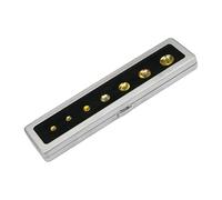 OAJABBGE Sturdy Stainless Steel Double Sided Gemstones Organizers with View Window and Sponge Lining for Rhinestones Crystals