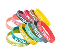OAJABBGE Sustainable Inspirational Silicone Allergy Resistant Comfort Fit for Sports Travel Everyday Positive Atmospheres Sustainable Silicone Wristbands