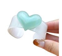 OAJABBGE Trendy Adjustable Open Bangle Jelly Peach Heart Fashion Acrylic Jewelry for Women Accessories Customizable Handmade Jelly Tone Arm Candy