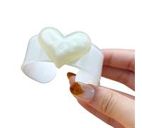 OAJABBGE Trendy Adjustable Open Bangle Jelly Peach Heart Fashion Acrylic Jewelry for Women Accessories Customizable Handmade Jelly Tone Arm Candy