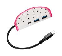 OAJABBGE USB C Extend Charging Adapter 2x USB3.0+Type C Fast Charging Power Adapter For Tablets Laptop Computer Accessories