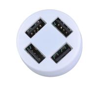 OAJABBGE USB Male To 4 Port USB Female Charging Hubs With LED For Use With USB Charging And Power Sources